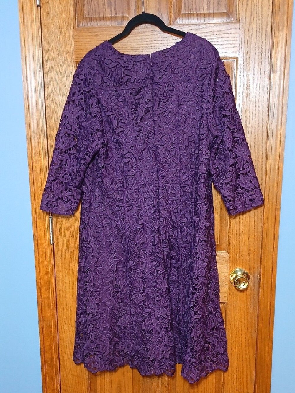 Jessica London Deep Purple Lace Evening Dress 18W - Picture 2 of 8